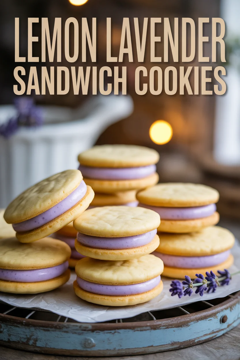 Lemon Lavender Sandwich Cookies
