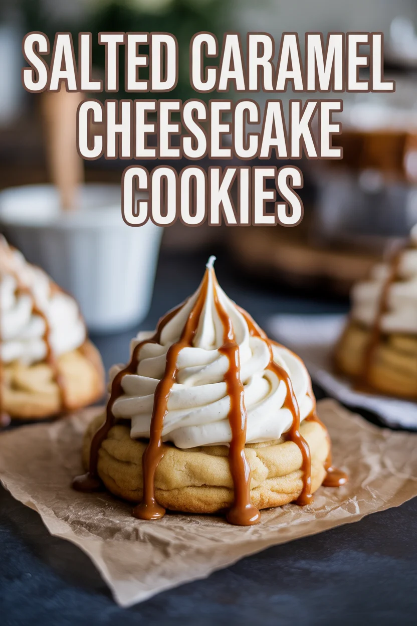 Salted Caramel Cheesecake Cookies