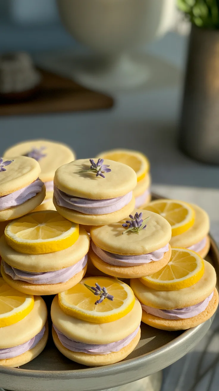 Lemon Lavender Sandwich Cookies