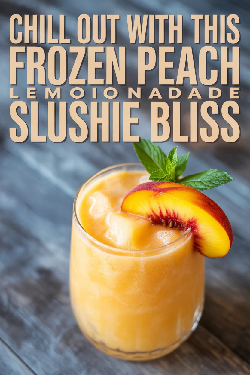Frozen Peach Lemonade Slushie