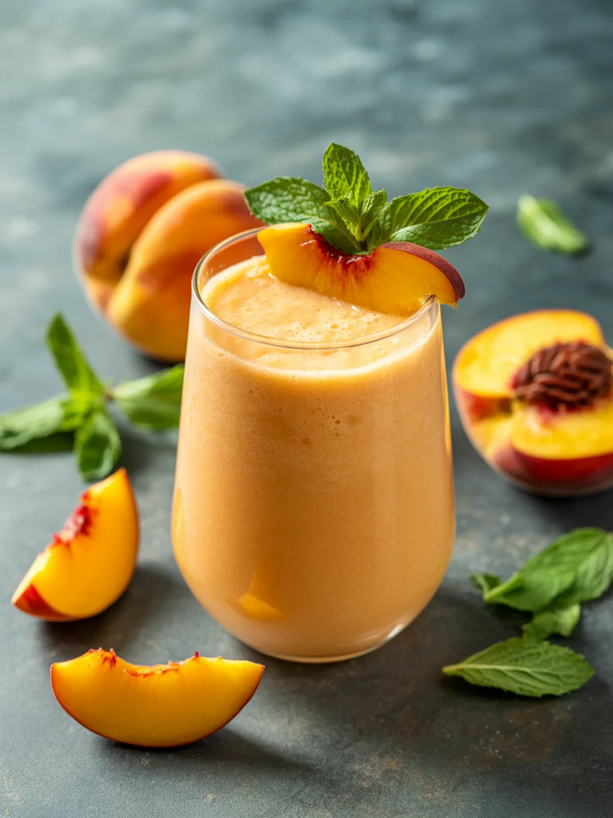 Frozen Peach Lemonade Slushie