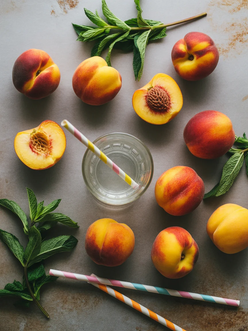 Chill Out with This Frozen Peach Lemonade Slushie Bliss