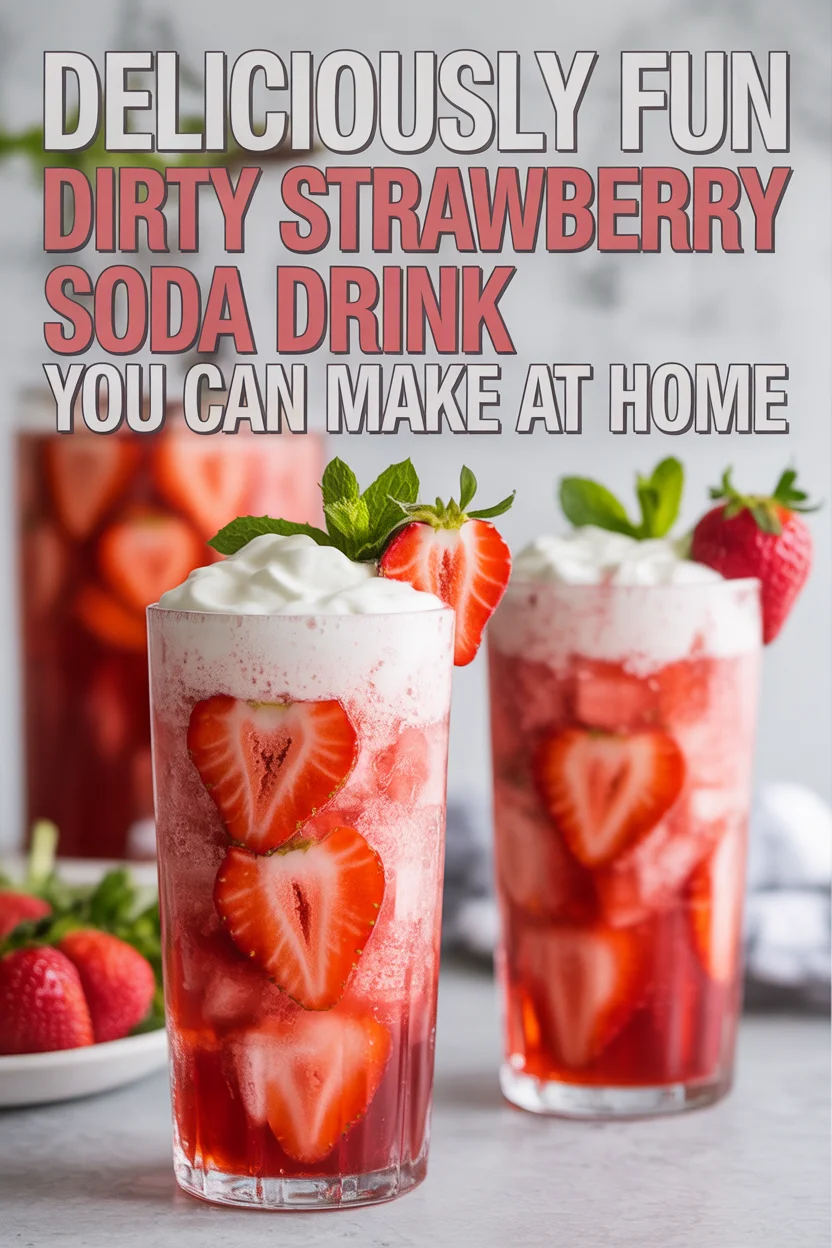 Deliciously Fun Dirty Strawberry Soda Drink You Can Make at Home