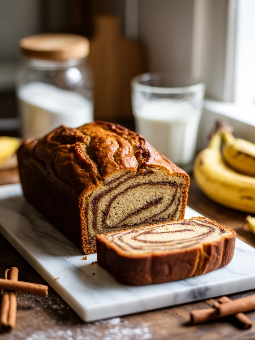 Irresistibly Soft Cinnamon Swirl Banana Bread Recipe