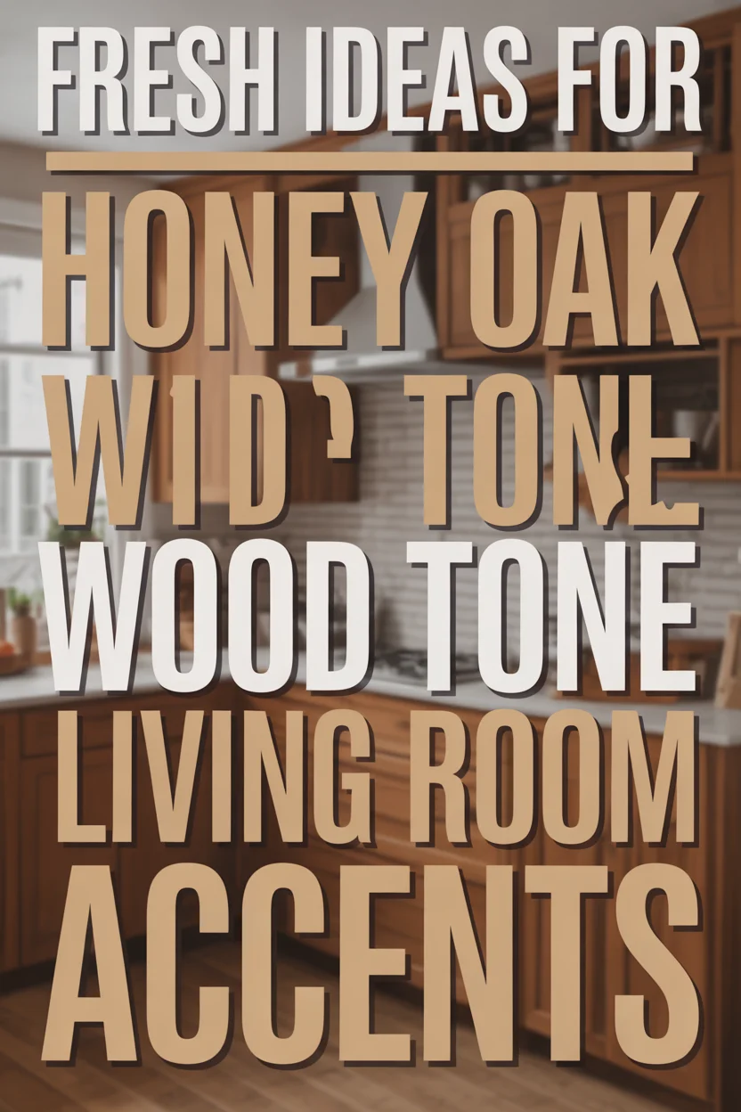honey oak wood tone living room accents