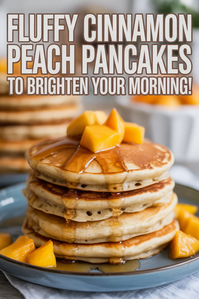 Cinnamon Peach Pancakes