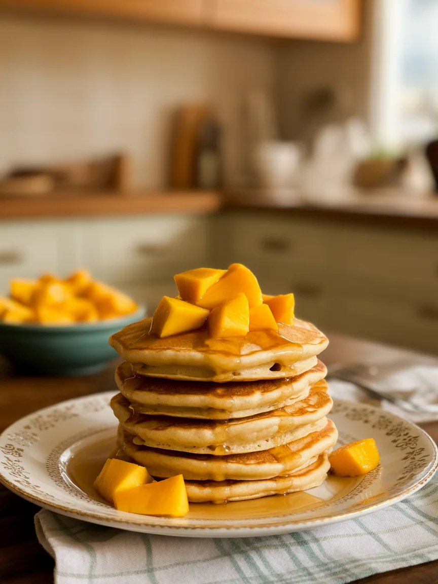 Cinnamon Peach Pancakes