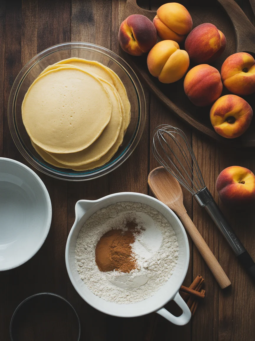 Cinnamon Peach Pancakes