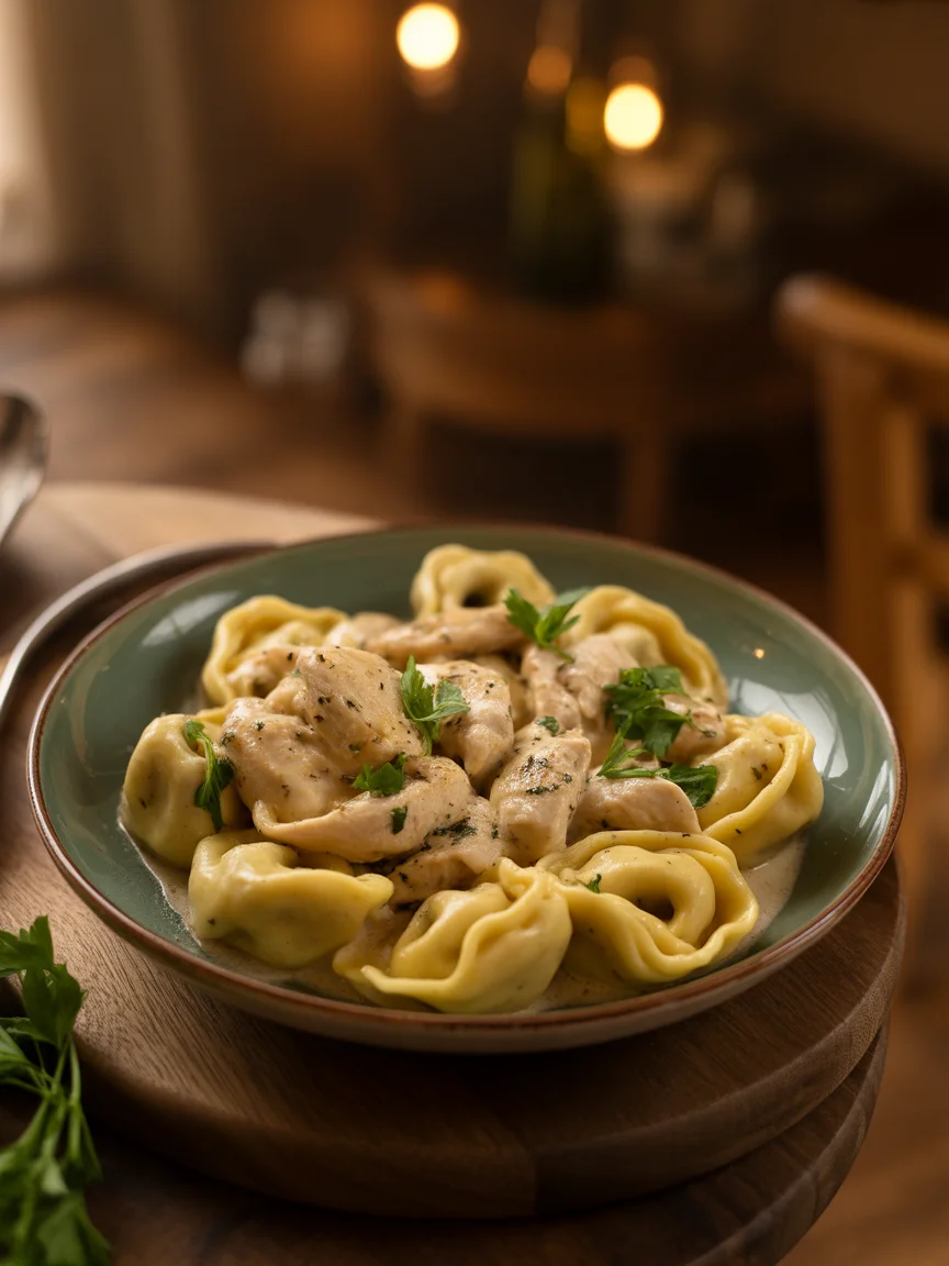 Delicious Garlic Parmesan Chicken Tortellini in One Easy Step