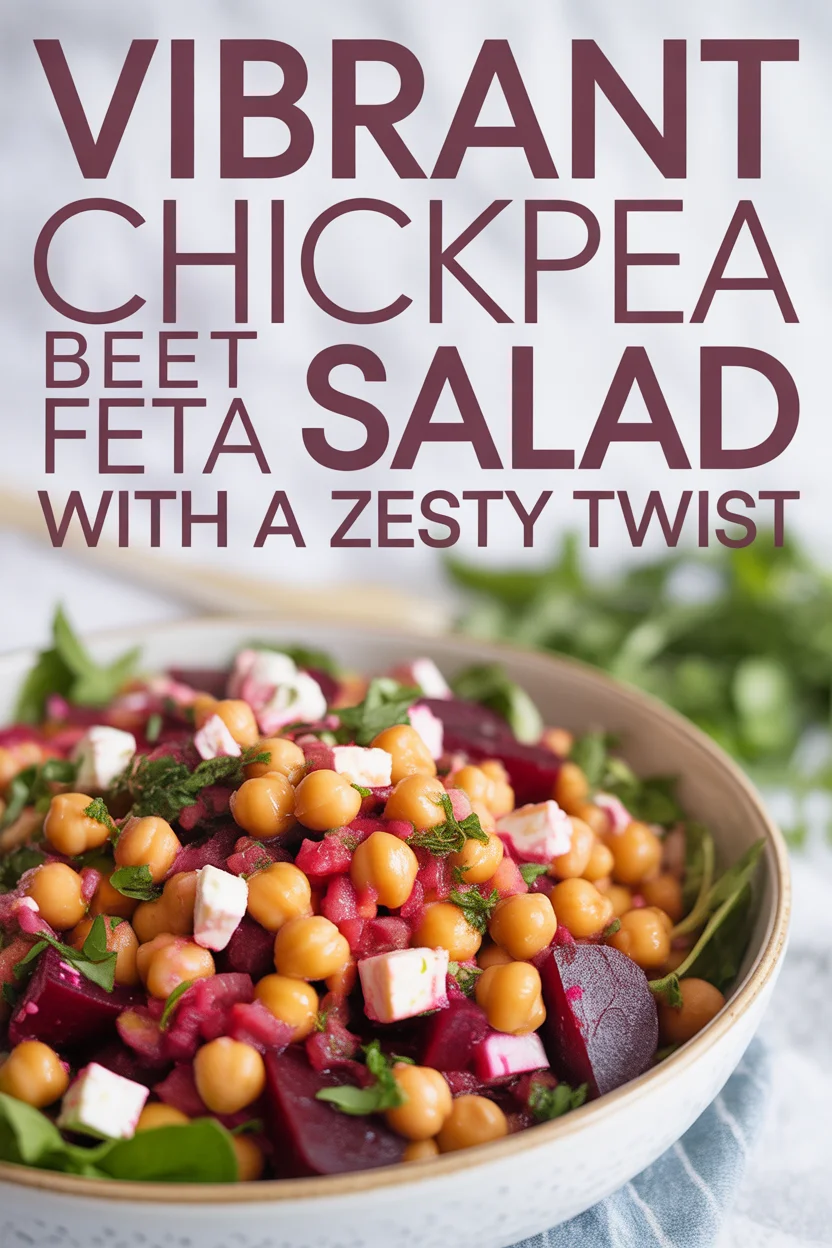 Vibrant Chickpea Beet Feta Salad with a Zesty Twist