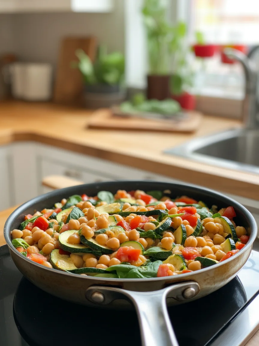 Quick and Tasty Zucchini Chickpea Skillet for Busy Weeknights