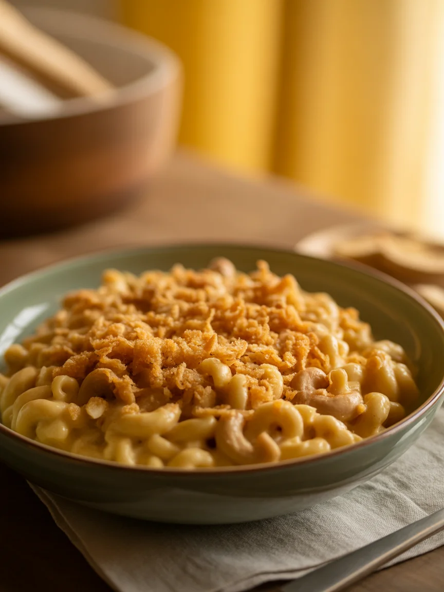 dairy-free vegan mac and cheese with cashews