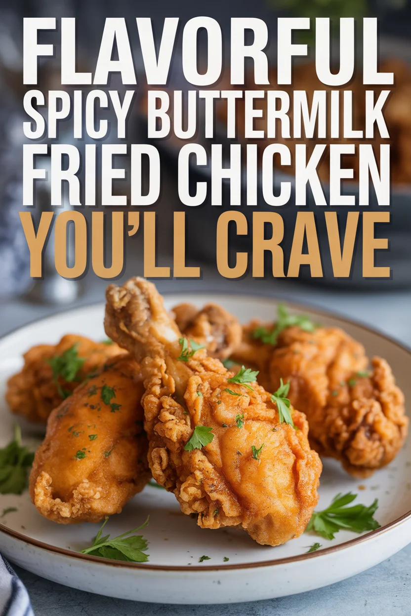 Flavorful Crispy Spicy Buttermilk Fried Chicken You'll Crave