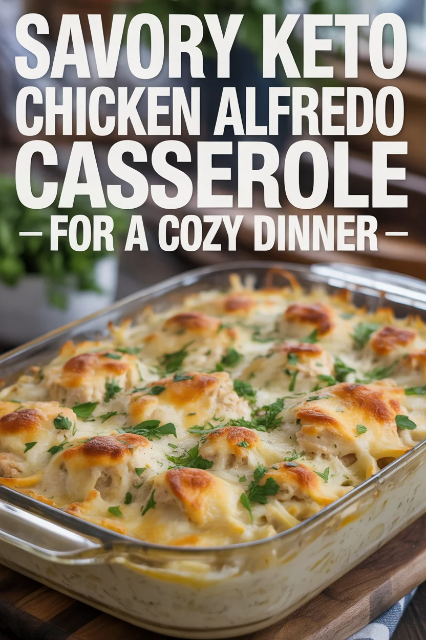 Keto Chicken Alfredo Casserole