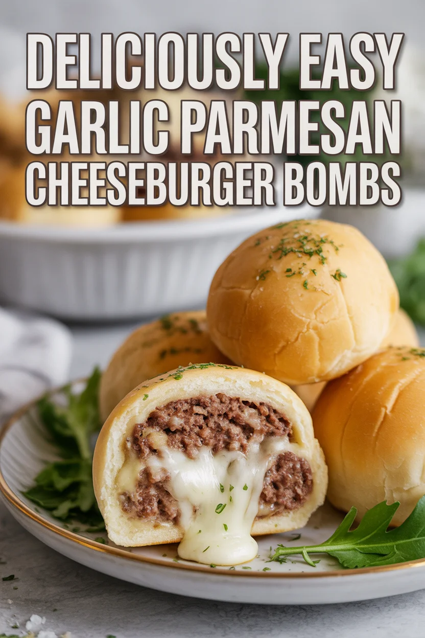Garlic Parmesan Cheeseburger Bombs