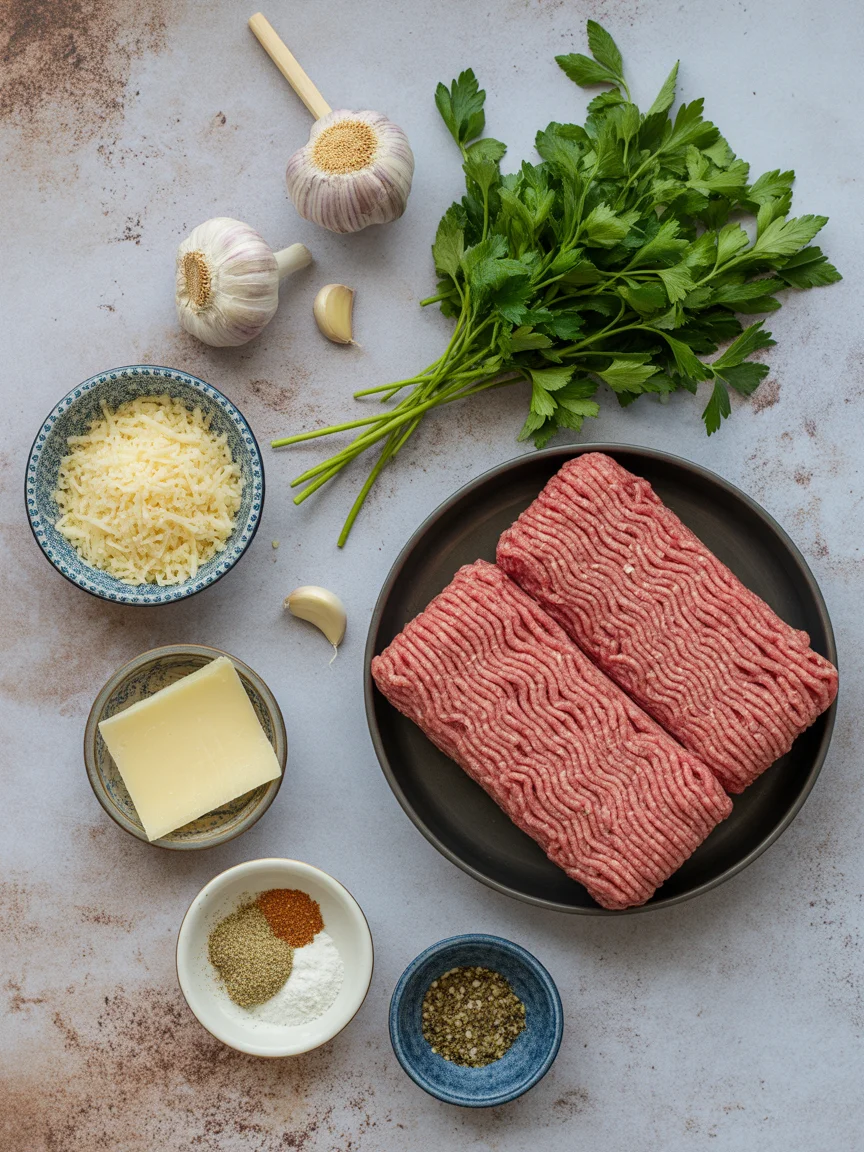 Garlic Parmesan Cheeseburger Bombs