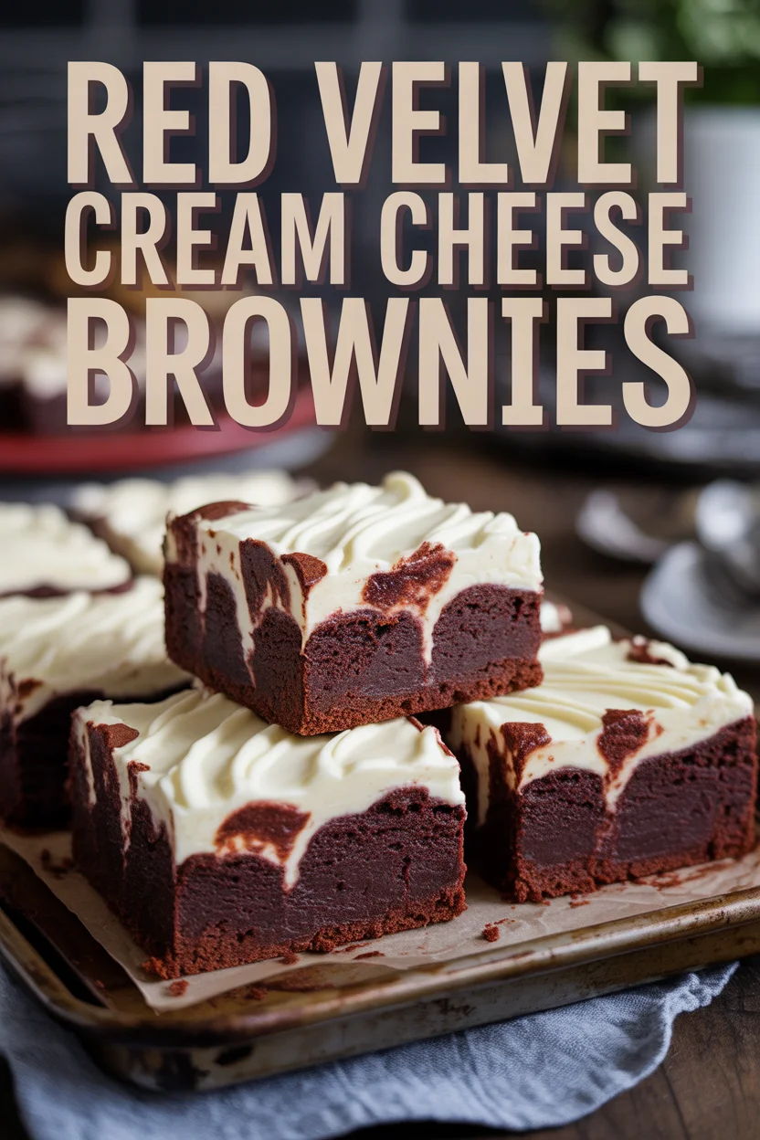 Red velvet Cream Cheese Brownies