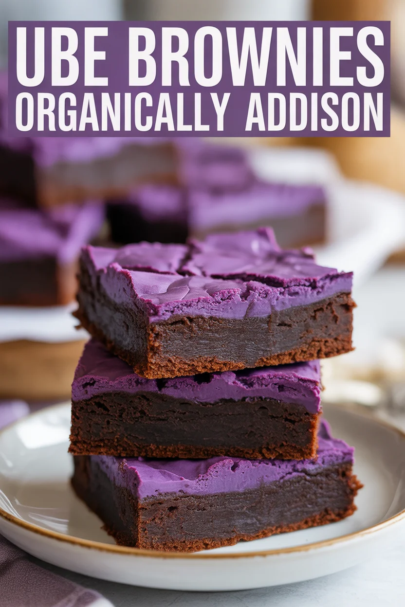 Ube Brownies - Organically Addison