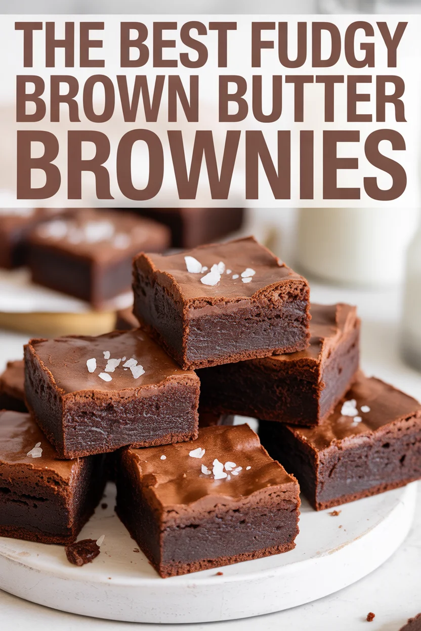 the best fudgy brown butter brownies