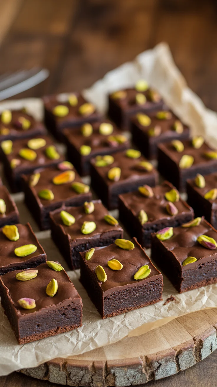 Pistachio Chocolate Brownies (Dubai Chocolate) Movers + Bakers
