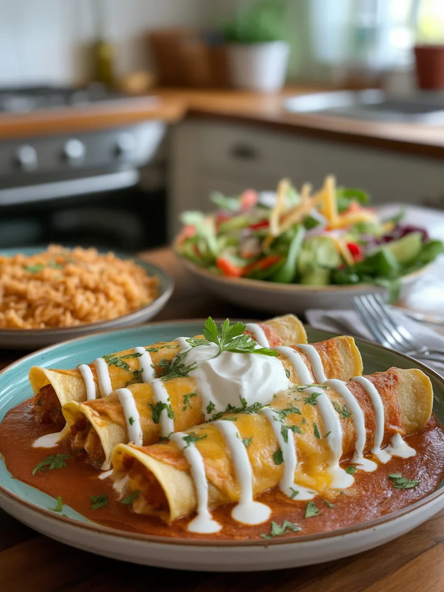 Rotisserie Chicken Enchiladas
