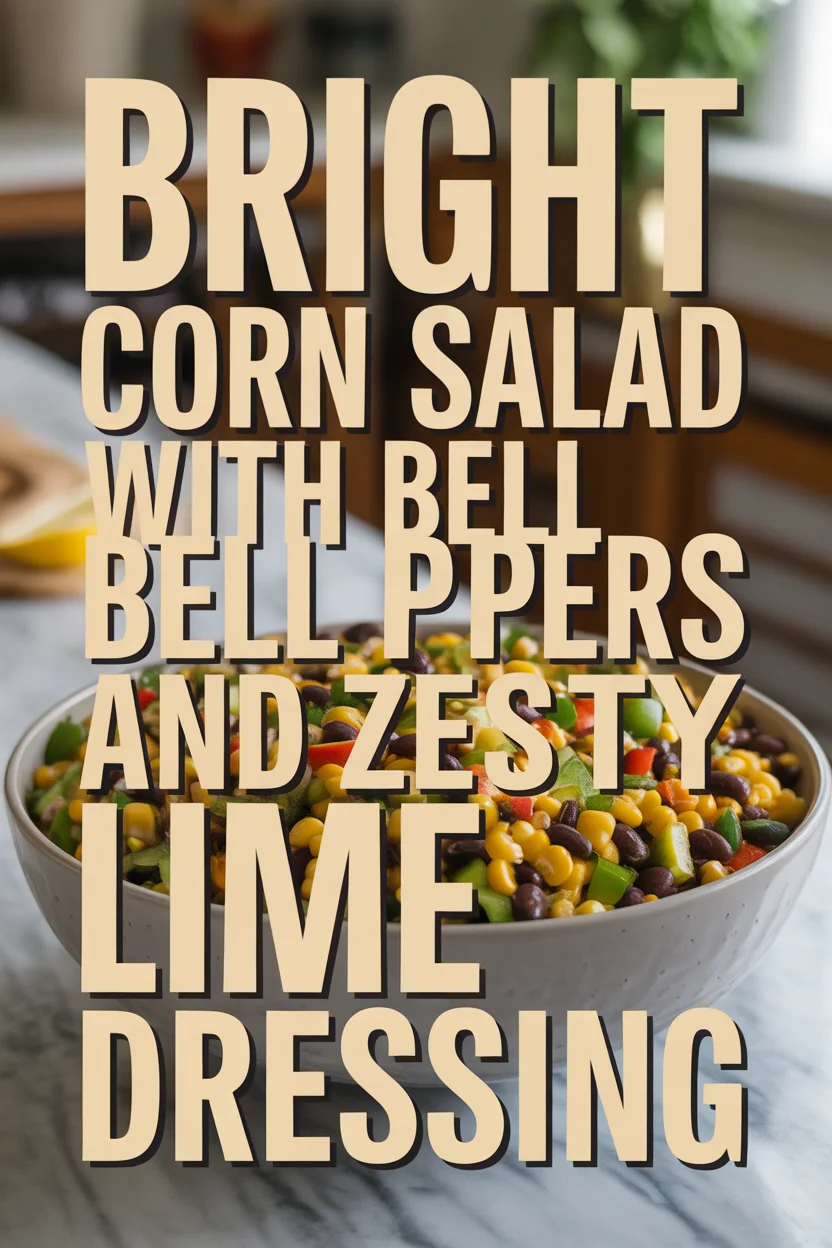 Corn Salad with Bell Peppers and Zesty Lime