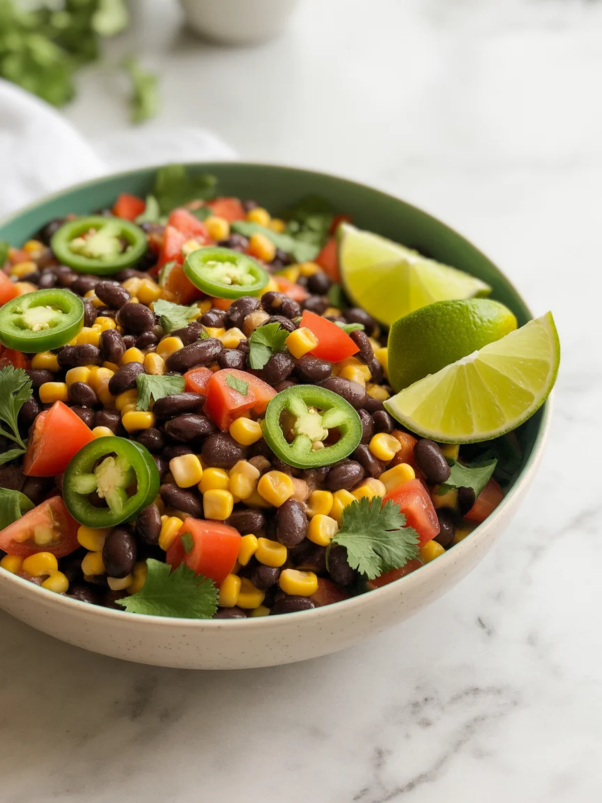Bright Corn Salad with Bell Peppers and Zesty Lime Dressing