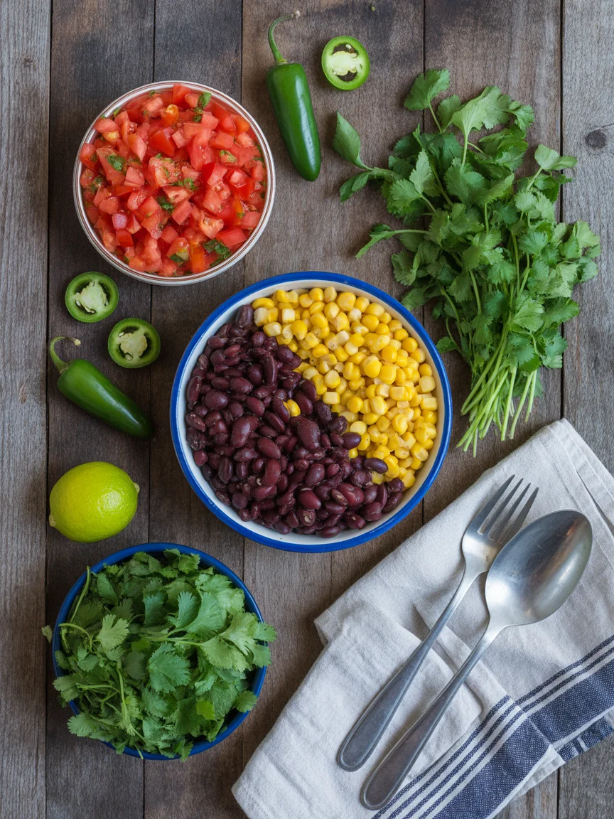 Corn Salad with Bell Peppers and Zesty Lime