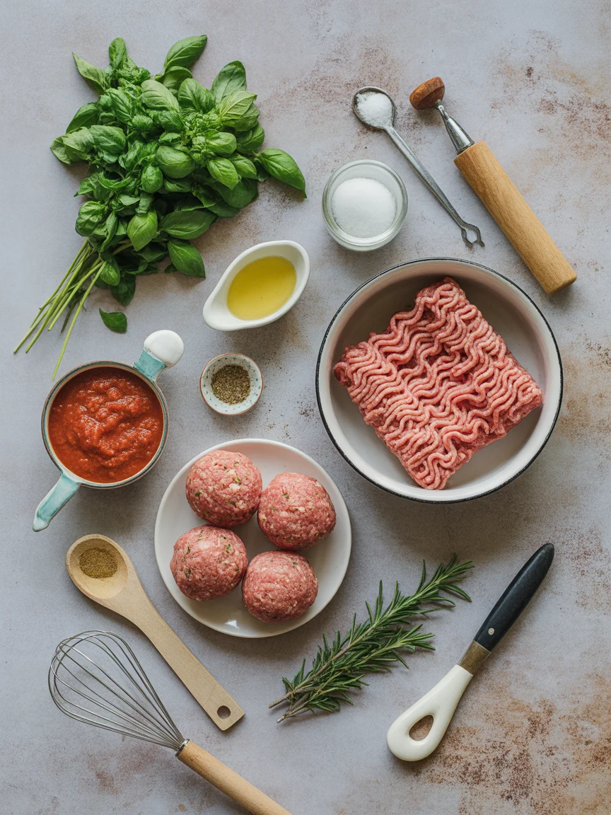 Juicy Baked Meatballs in Marinara Sauce