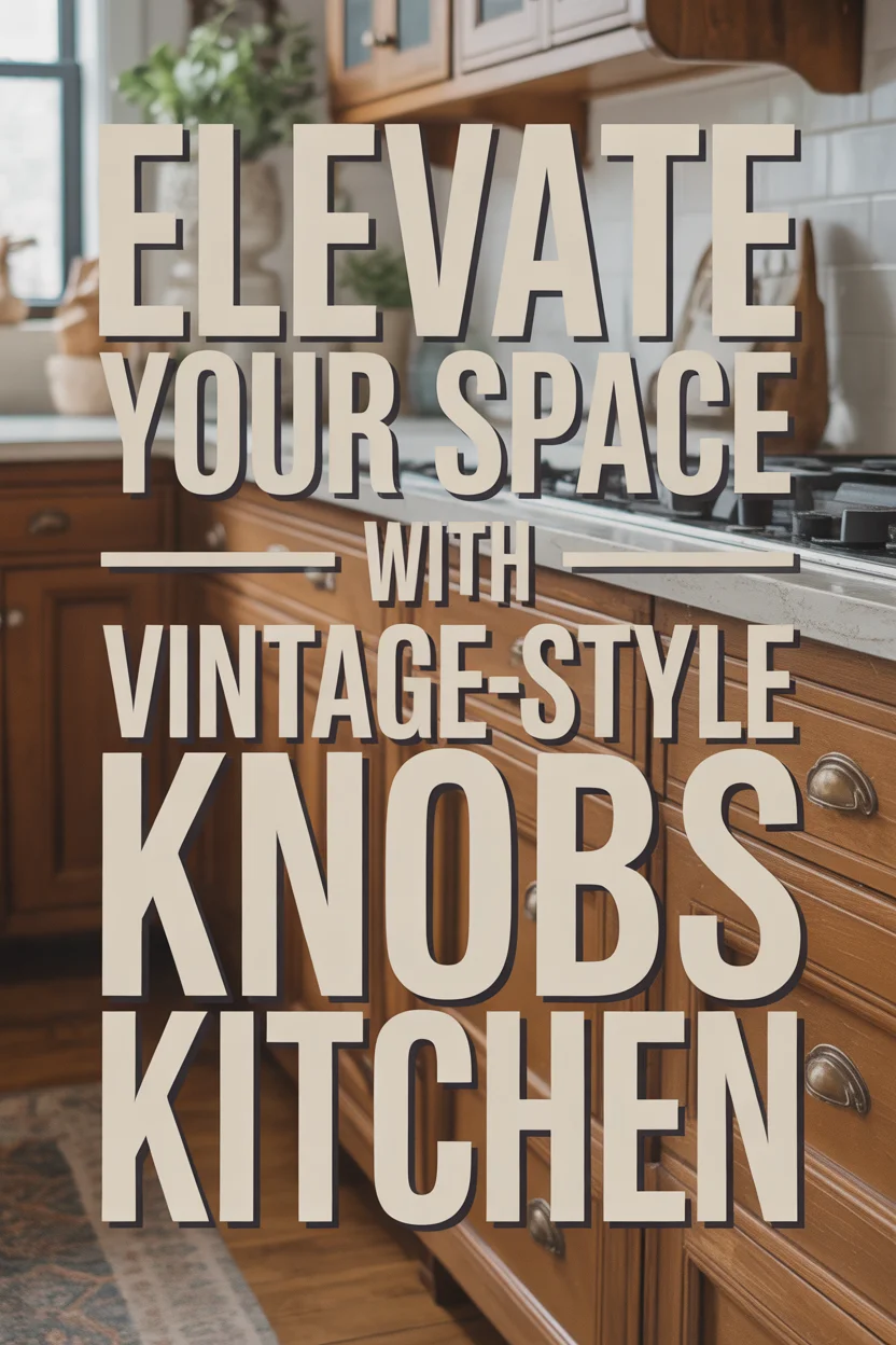 Vintage-style knobs kitchen