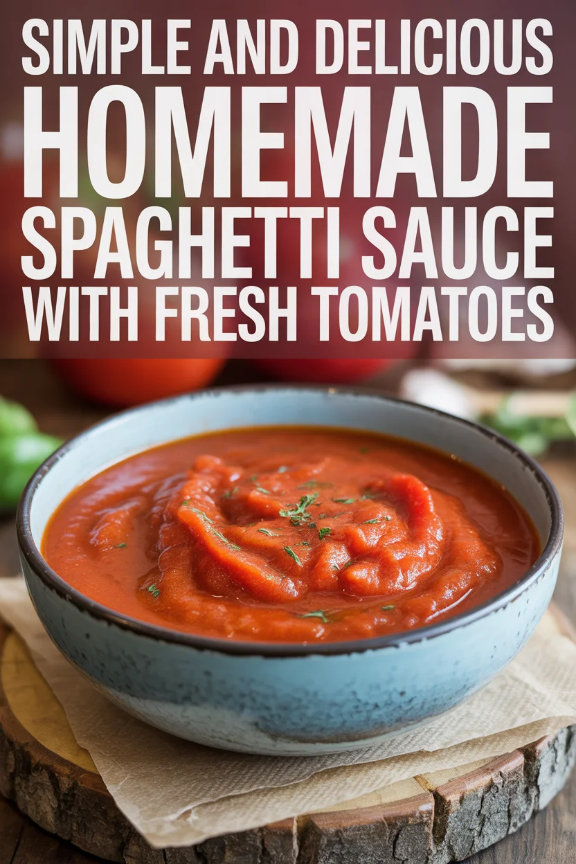 homemade spaghetti sauce fresh tomatoes