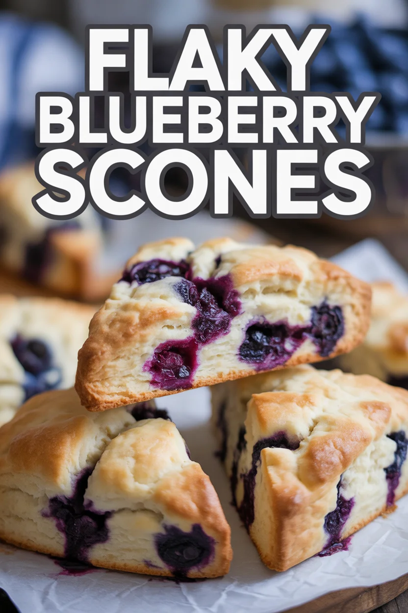 Flaky Blueberry Scones