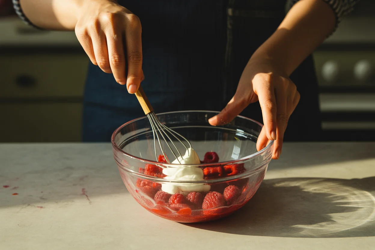 a frozen dairy dessert containing fruit and milk