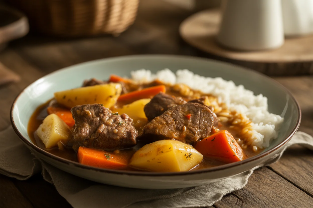 Traditional Beef Mechado – Filipino Tomato and Soy Sauce Stew