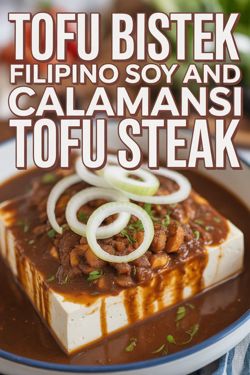 Tofu Bistek – Filipino Soy and Calamansi Tofu Steak