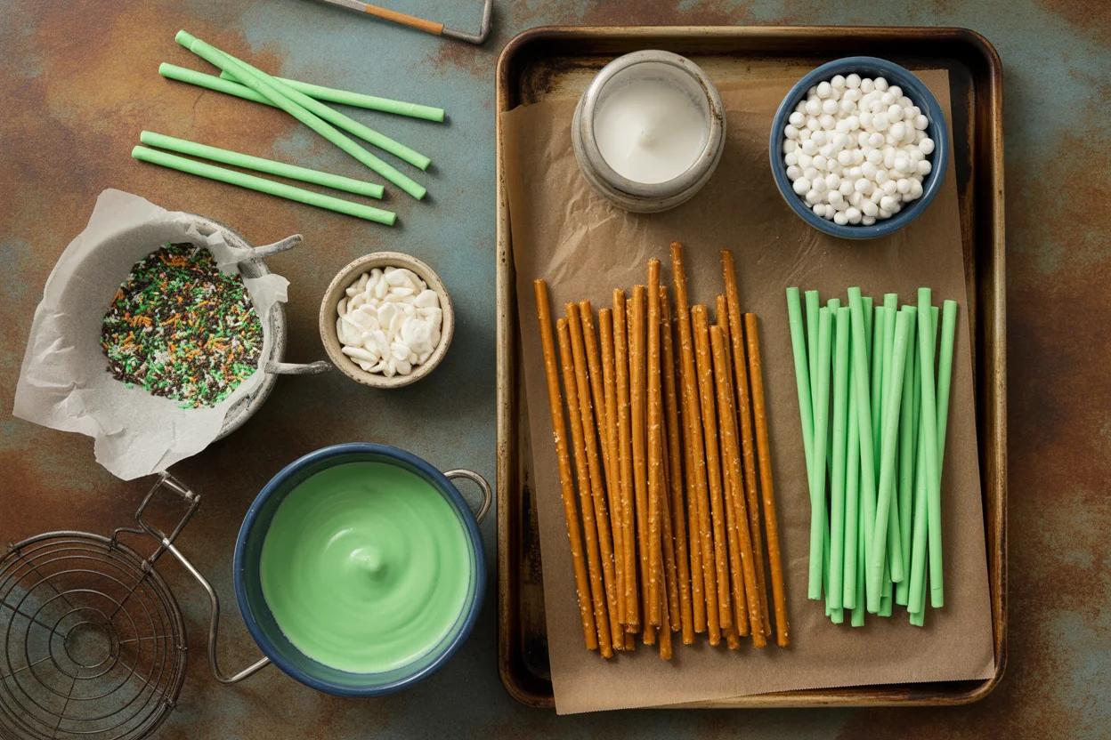 Festive Pretzel Rod Halloween Candy - Sweet Treats for Everyone!