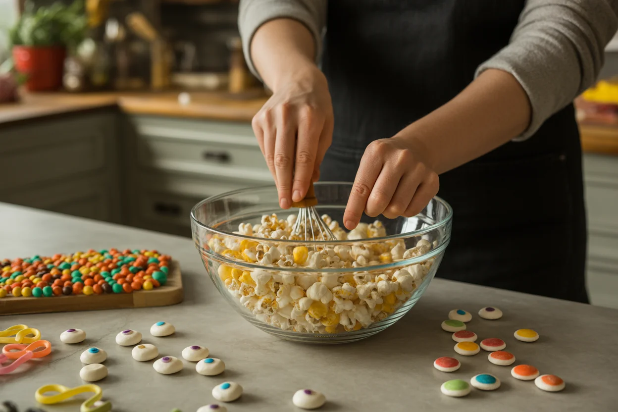 popcorn ball halloween candy