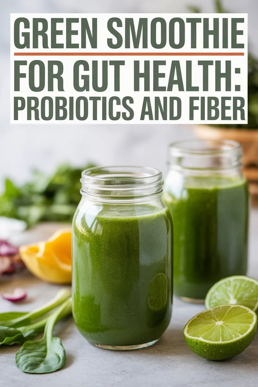 Green Smoothie Recipe for Gut Health: Probiotics and Fiber