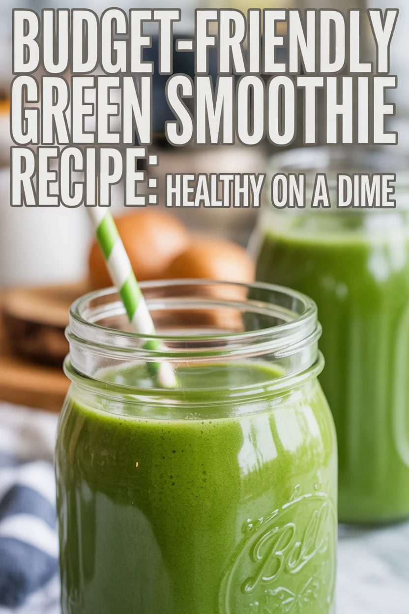 A Pinterest style image for Budget-Friendly Green Smoothie Recipe