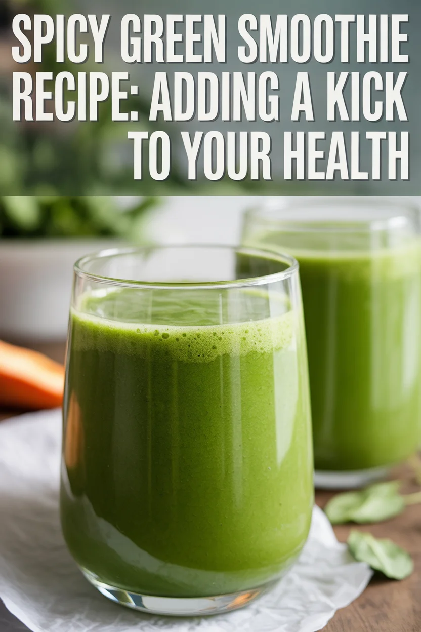 Spicy Green Smoothie Recipe: Adding a Kick to Your Health
