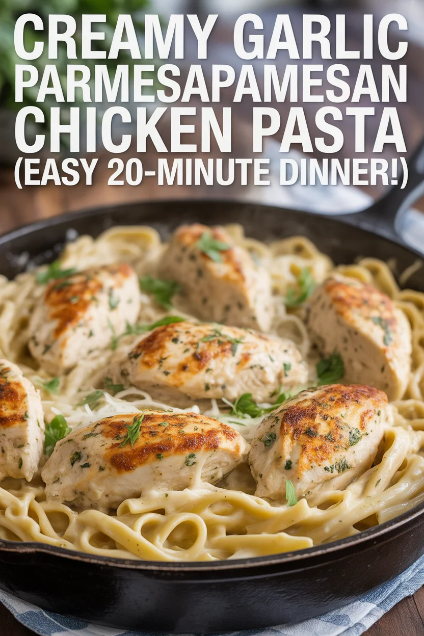 Creamy Garlic Parmesan Chicken Pasta