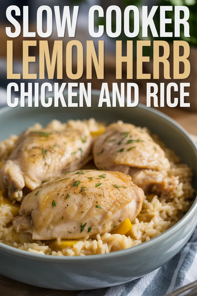 Slow Cooker Lemon Herb Chicken and Rice Slow Cooker Lemon Herb Chicken and Rice
