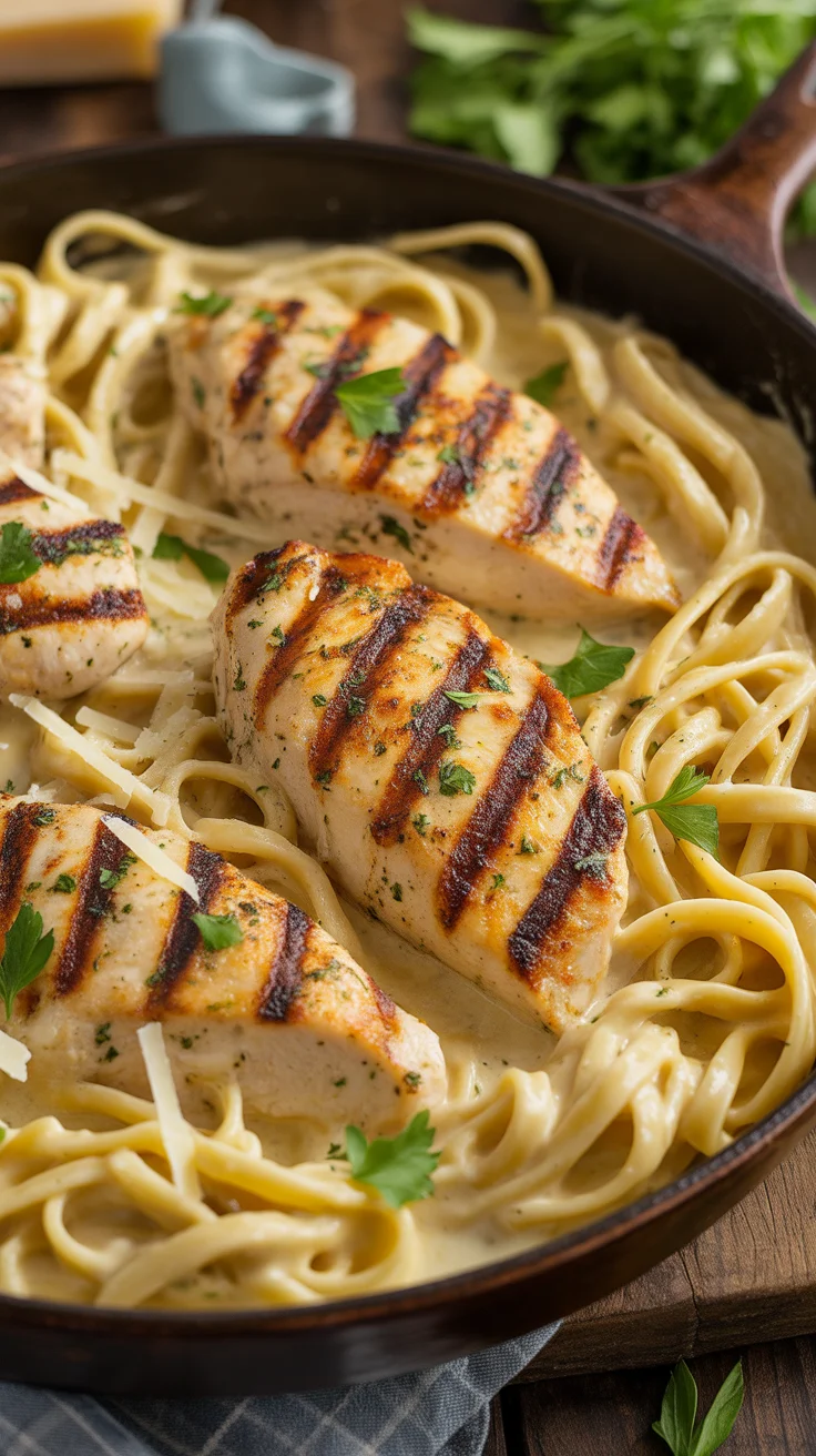 Creamy Garlic Parmesan Chicken Pasta