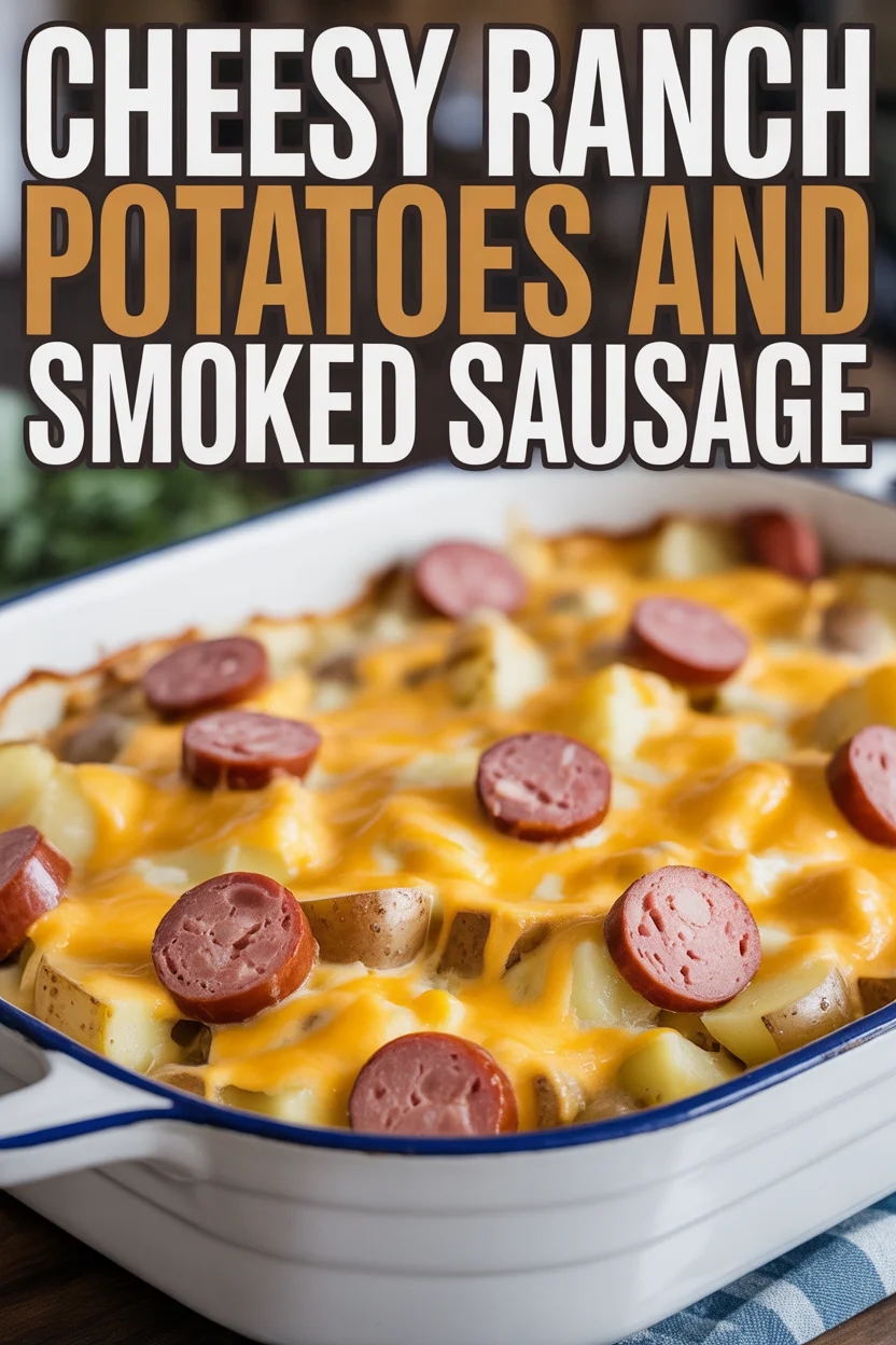 Cheesy Ranch Potatoes and Smoked Sausage Cheesy Ranch Potatoes Smoked Sausage