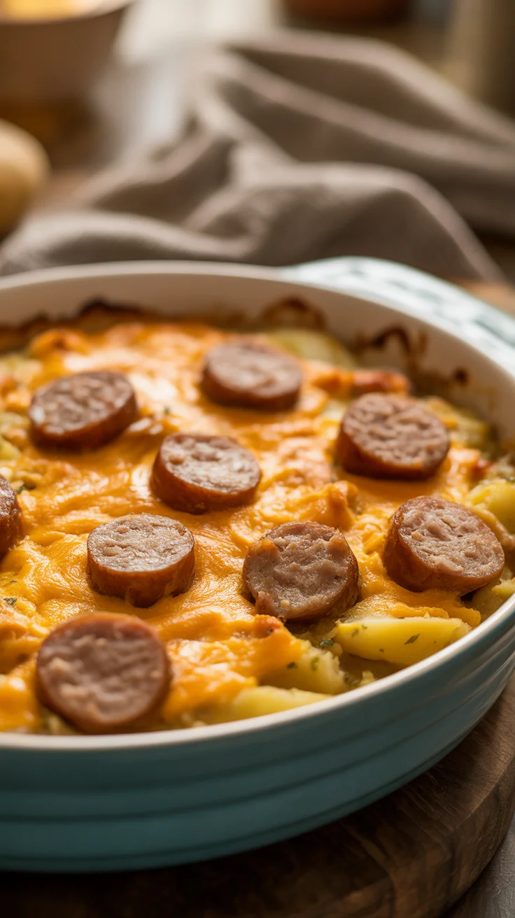 Cheesy Ranch Potatoes Smoked Sausage