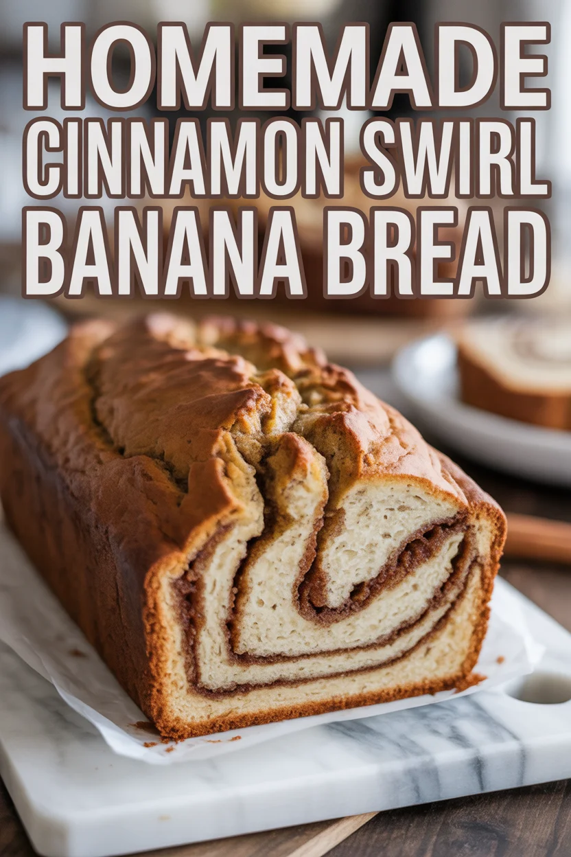 Homemade Cinnamon Swirl Banana Bread