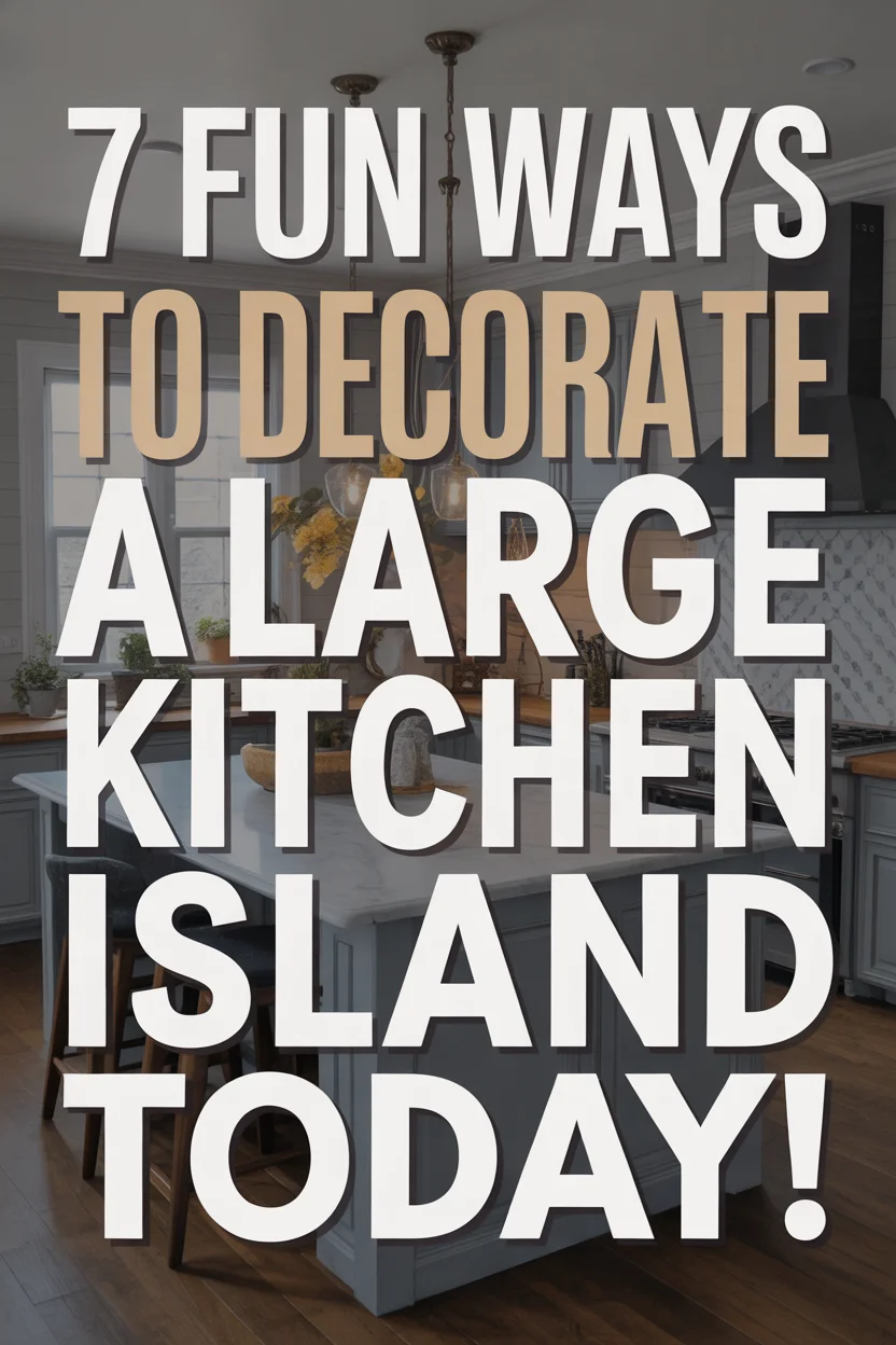 how to decorate a large kitchen island