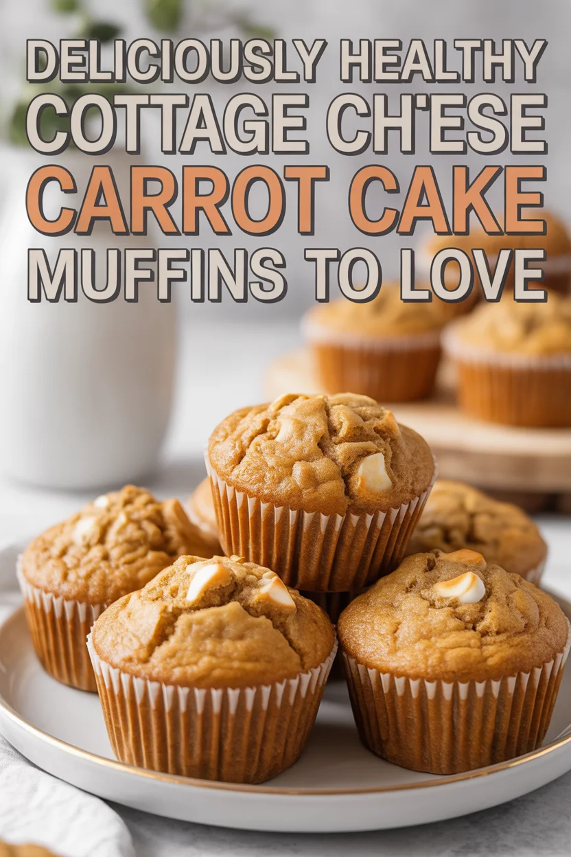 Cottage Cheese Carrot Cake Muffins