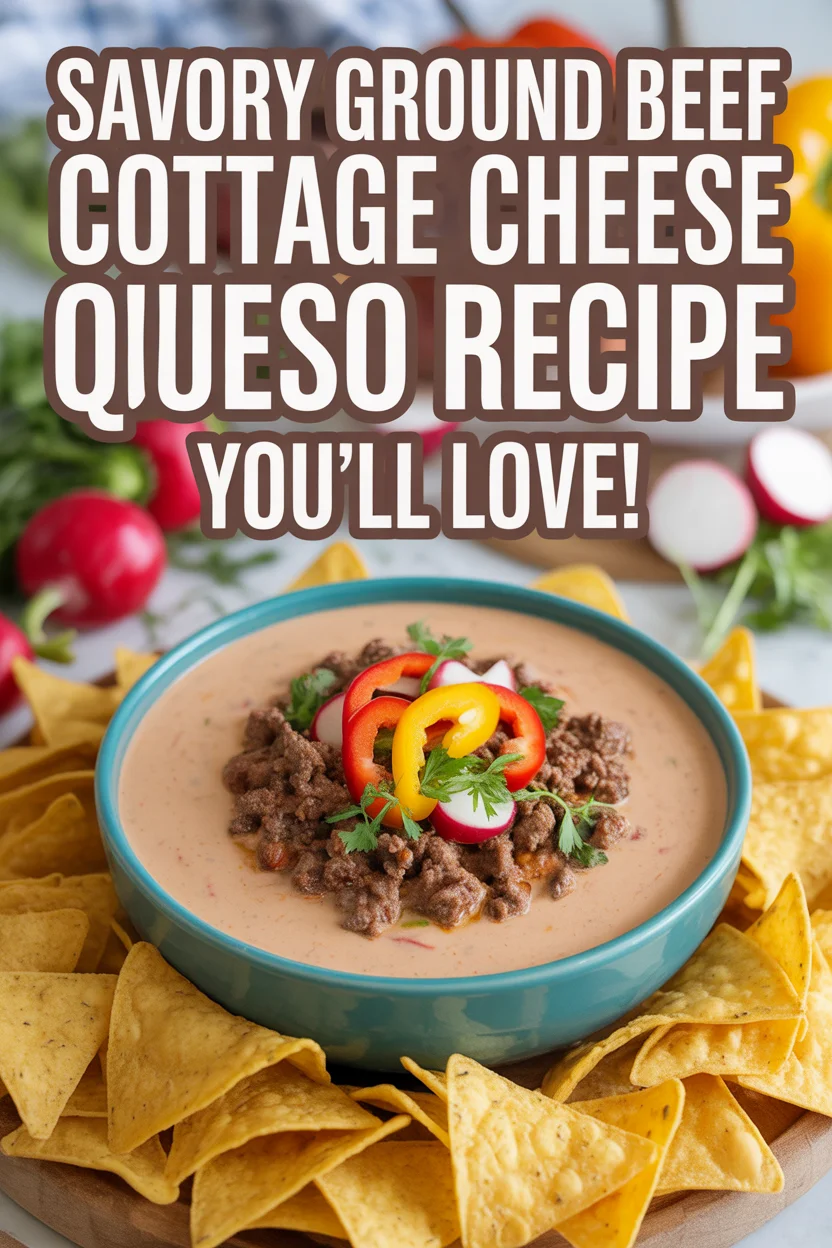 Ground Beef Cottage Cheese Queso Recipe