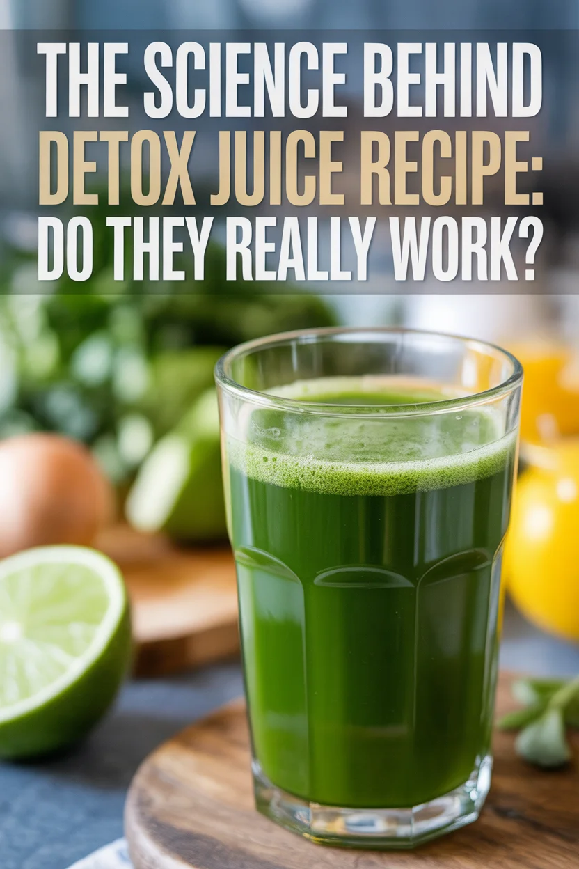 A pinterest style image for The Science Behind Detox Juice recipe
